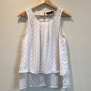 3/$20 Apt 9- Sleeveless blouse w/ gold metallic threading (S)